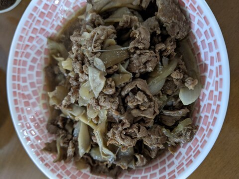 舞茸入り牛丼